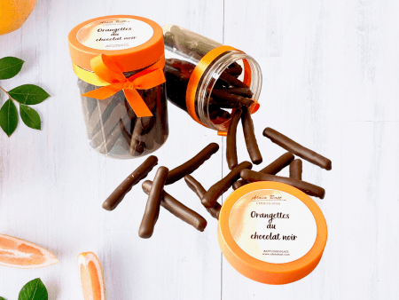 Orangettes au chocolat noir - ref-257-150 - Pot de 150g