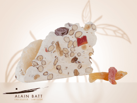 TARTE DE NOUGAT FRUITS CONFITS - ref_74PM - Part de 120 grammes