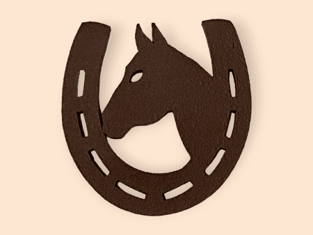Grand Fer à cheval Porte-Bonheur - ref_211 - Fer avec cheval avec tête de cheval