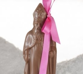 Saint Nicolas en chocolat - 15cm