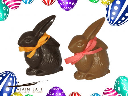 Lapin de Pâques assis - ref_263 - Lapin assis - Lait de 85 grammes