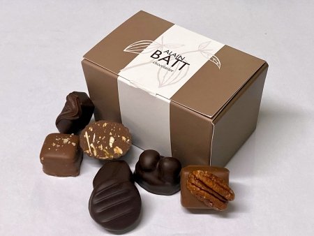 Ballotin chocolats 220g - ref_489 - Ballotin chocolat 220g assortis (noirs et lait) de 220 grammes