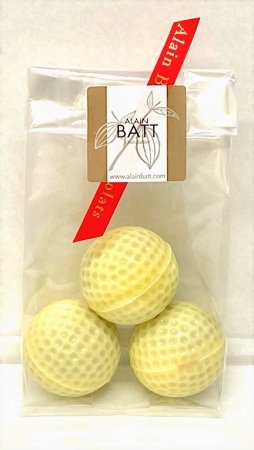 Balle de Golf en chocolat - ref_311 - Pochon de 3 balles de 120 grammes