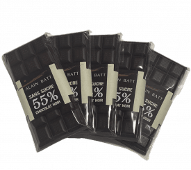 Tablette Chocolat noir 55 % - Sans sucres