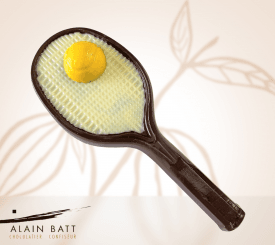 Raquette de tennis en chocolat