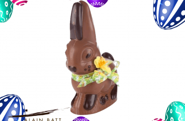 Lapin couché garni
