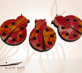 Trio de coccinelles Porte-bonheur