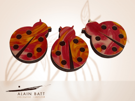 Trio de coccinelles Porte-bonheur - ref_1350 - Trio de coccinelles pralinées