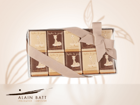 Napolitains Sophie la girafe ® - ref-1366NL - Coffret 200g Chocolat noir et lait