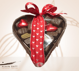 Coeur en chocolat garni