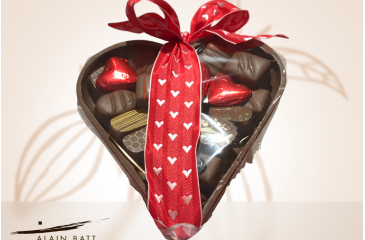 Coeur en chocolat garni