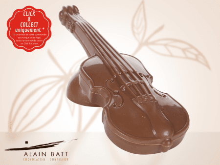 Violon en chocolat - ref_1392N - Violon chocolat noir