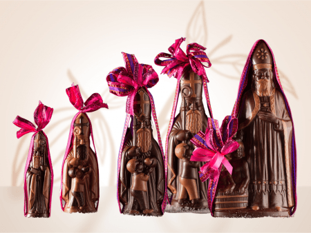 Saint Nicolas en chocolat - ref_249 - Saint Nicolas 12.5 cm lait de 30 grammes