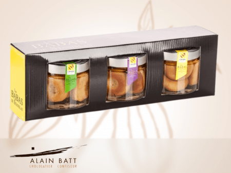 Coffret de 3 pots de Babas de Stanislas ® - ref_1426PP - Trio de verrines de Babas