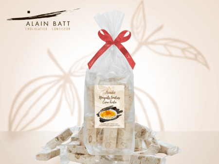 MINI NOUGATS Crème brûlée sachet de 200g - ref_1437 - Sachet de 200g de mini nougat
