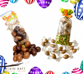 Petits oeufs de Pâques nougatine pralinés