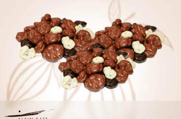 Grains de raisins enrobés de chocolat