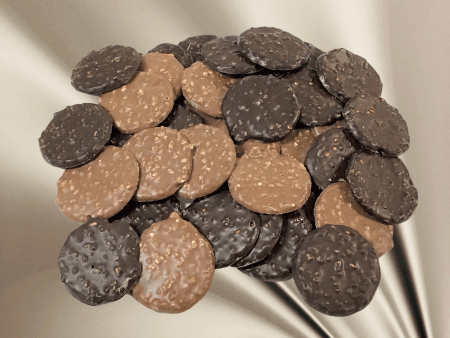 Tuiles chocolat et amandes - ref-1561 N200 - Sachet de 200g noir