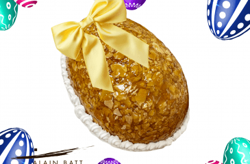Oeuf de Pâques en nougatine Garni
