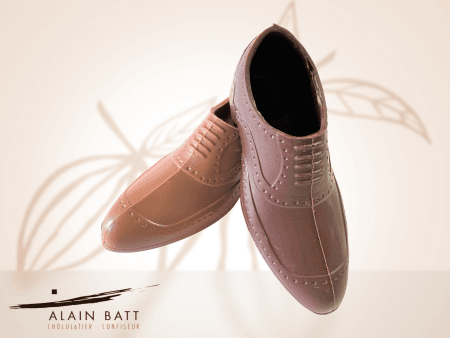 Soulier en chocolat - ref_1616N - Sujet choclat noir