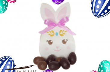 Lapinou garni de petits oeufs de Pâques pralinés