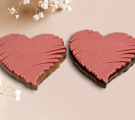 Coeur Zig Zag praliné