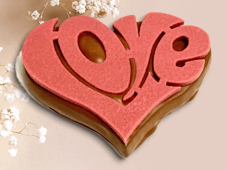 Coeur Love ganache - Ref-1670F - Coeur Chocolat Noir
