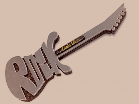 Guitare Rock - ref_1677N - Sujet en chocolat noir