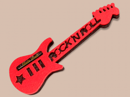 Guitare Rock 'N Roll - ref_1678N - Sujet en chocolat noir