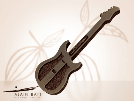 Guitare Electrique - ref_1679N - Sujet en chocolat noir