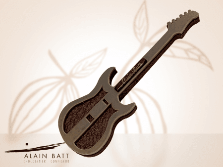 Guitare Electrique - ref_1679N - Sujet en chocolat noir