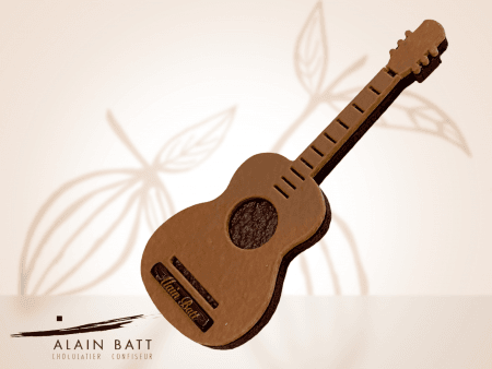 Guitare Basse - ref_1680N - Sujet en chocolat noir