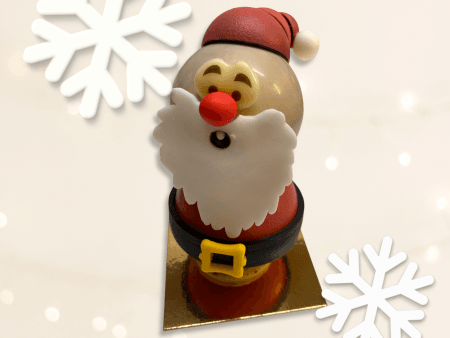 Père Noël Rouge en chocolat - ref-1698N - Sujet chocolat noir