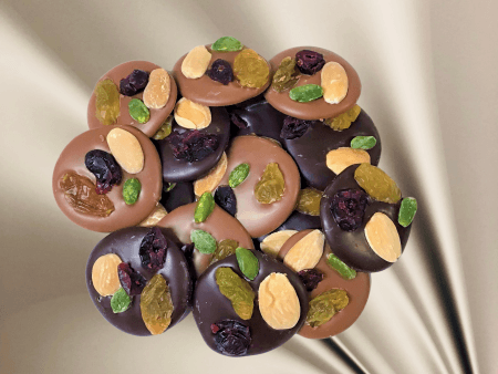 Mendiants chocolat amandes - ref-1721N - Sachet de 200g noir