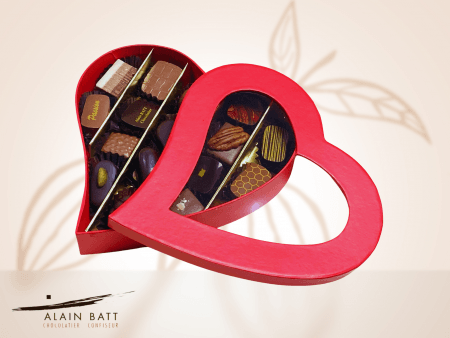 Coffret Coeur - ref-1785 - Coffret garni chocolats noir et lait