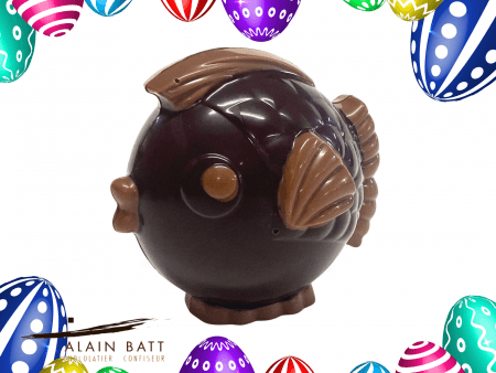 Poisson Ballon garni - ref-1792L - Poisson Ballon chocolat lait garni