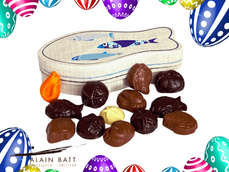 Boîte à Sardines garnie de friture pralinée - ref-1793 - Coffret 120g