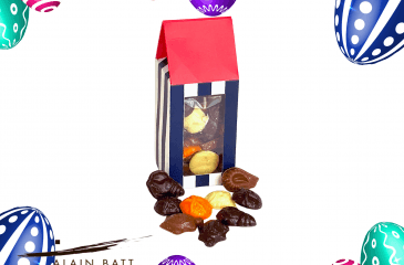 Cabine de plage garnie de friture chocolat