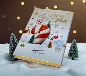 Calendrier de l'Avent Canne à sucre garni de chocolats
