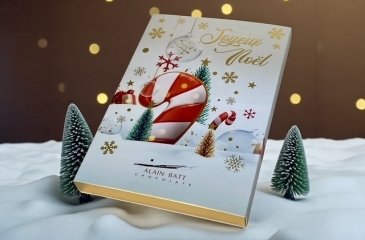 Calendrier de l'Avent Canne à sucre garni de chocolats