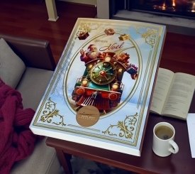 Calendrier de l'Avent Train de Noël garni de chocolats